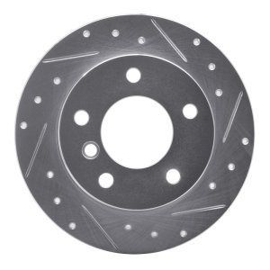 BMW Z3 Brake Rotor (1) - Rear Right - R1 Concepts - Drilled & Slotted - Silver - `96-`02